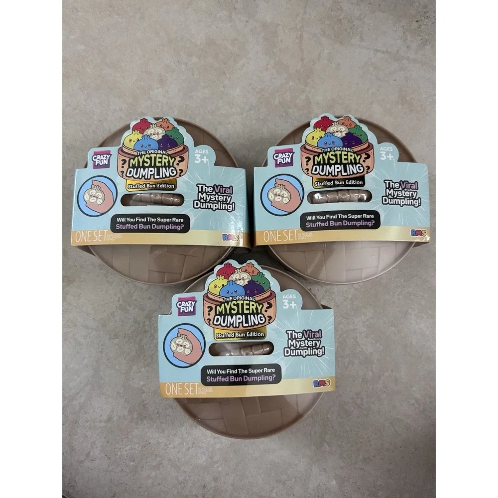 RMS Crazy Fun The Original Mystery Dumpling Stuffed Bun Edition LOT 3